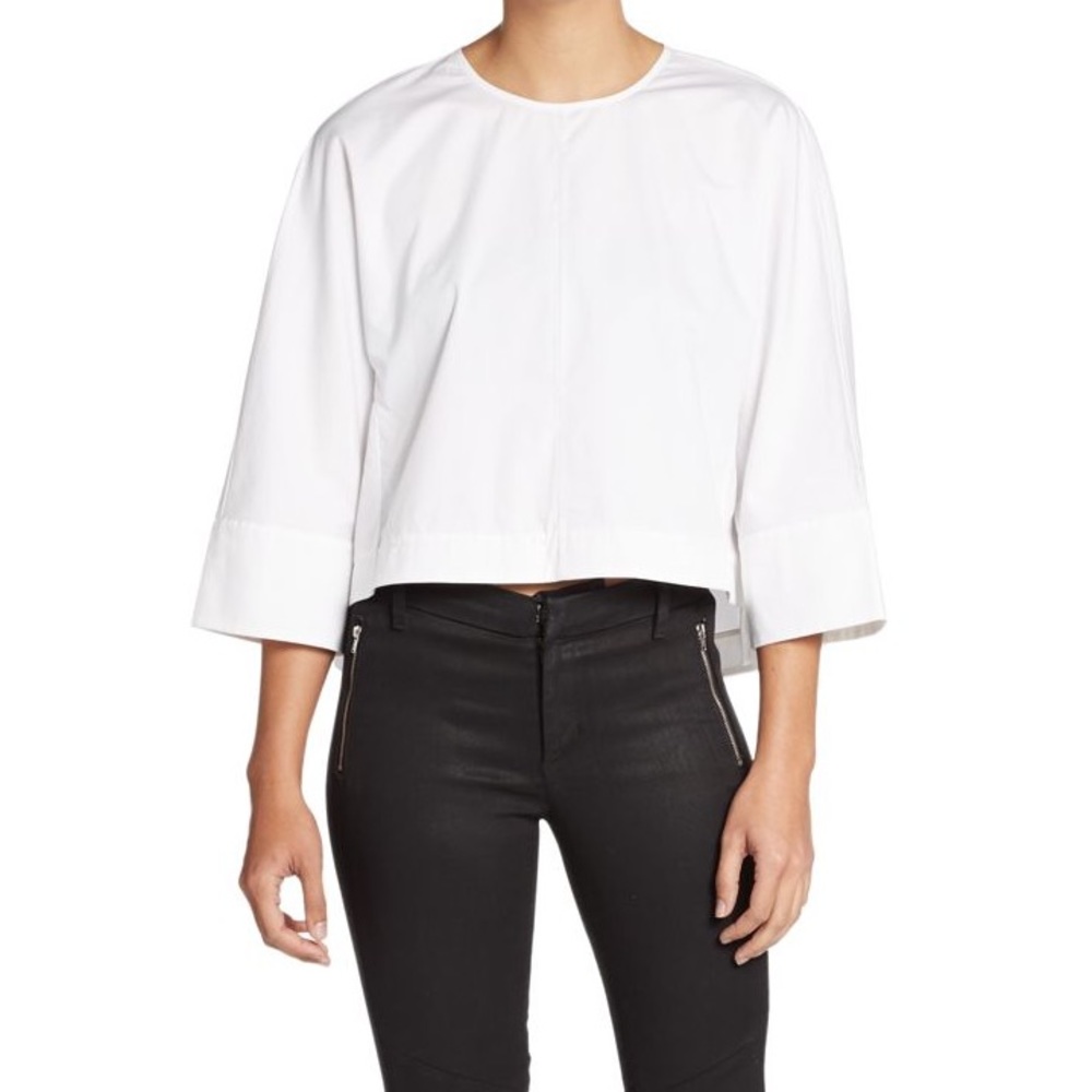 TIBI White Trapeze Top